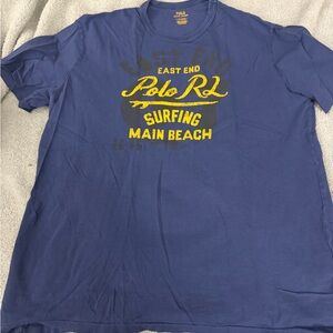 Ralph Lauren Polo Men’s L Blue Graphic T-Shirt with Yellow Print